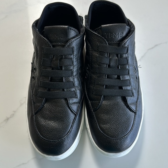 TI:ME Black Wool Lined Low Top Hybrid Slipper Sneaker SZ 8.5 - Picture 2 of 6